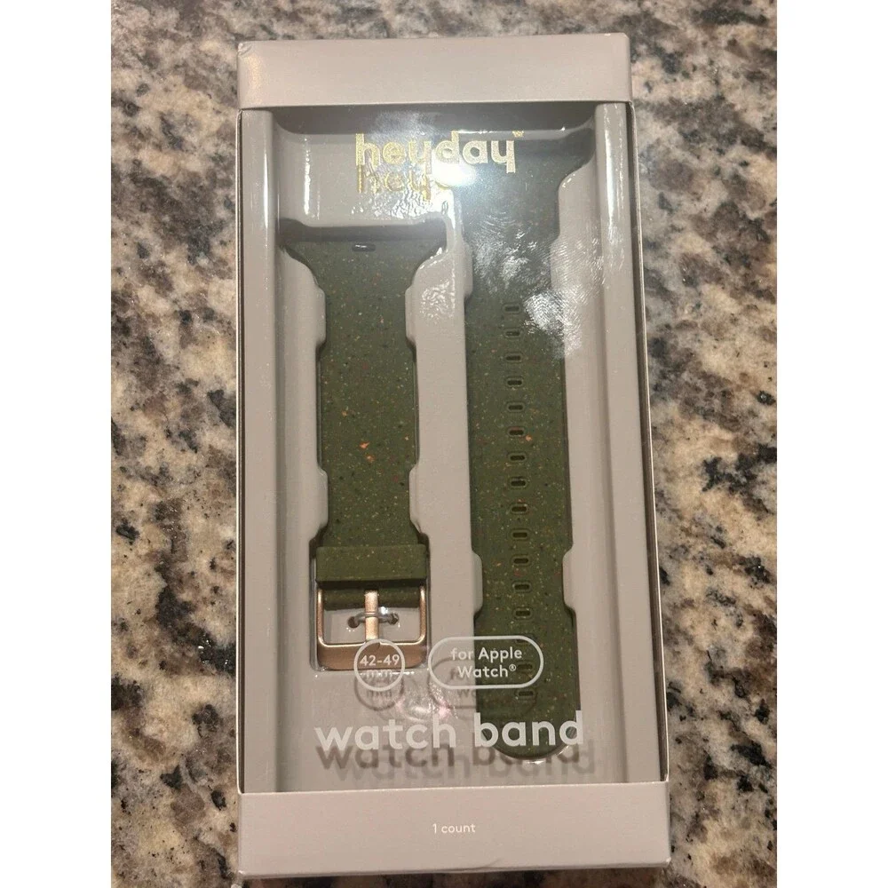 Universal Silicone Watch Band - heyday™‎ Olive Speckle 42-49mm For Apple Watch